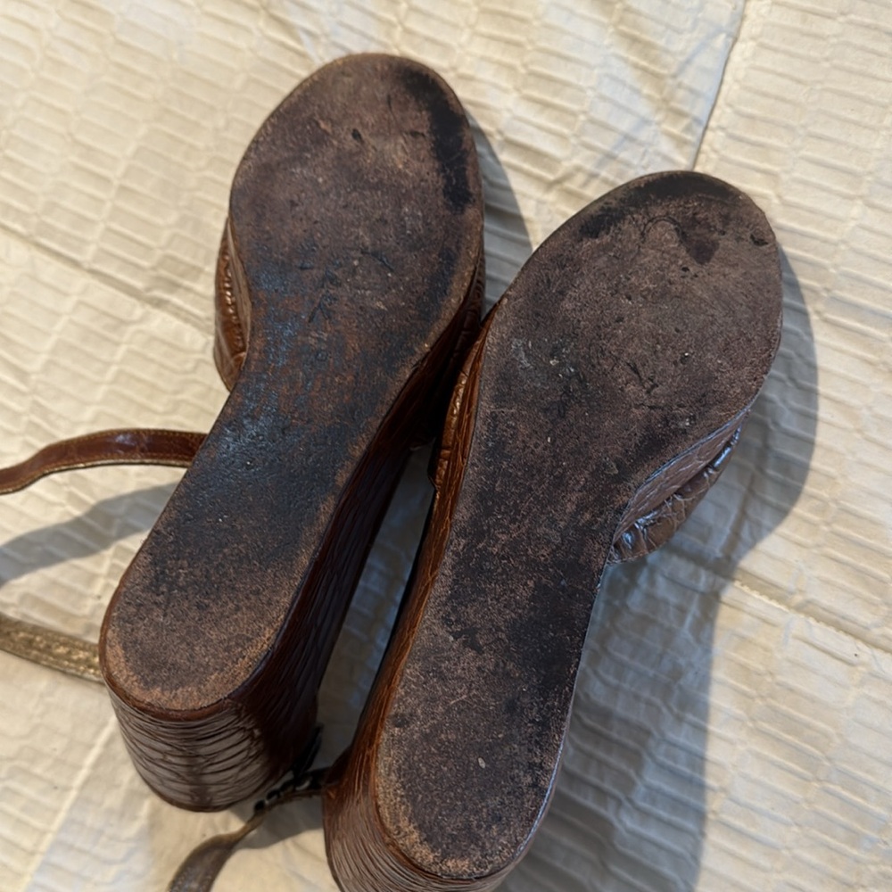 Chic Brown Beaded Women's Heels - Picture 6 of 6